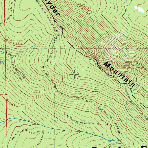 Topographic Map of Five Thousand Thirty Trail, WA