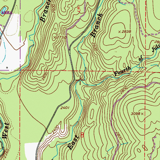 Topographic Map of Fourth of July Creek, WA