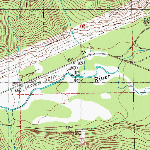 Topographic Map of Friday Creek, WA