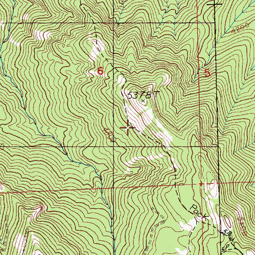 Topographic Map of Frost Mountain Lookout Trail, WA