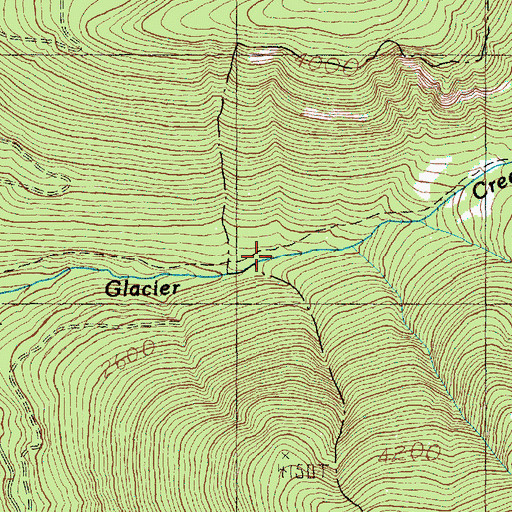 Topographic Map of Glacier Lake Trail, WA