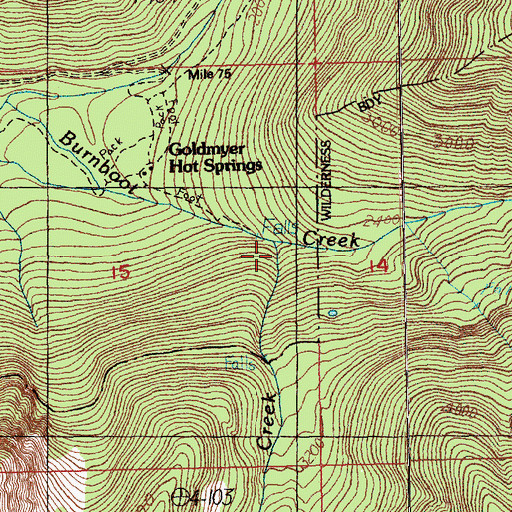 Topographic Map of Goat Creek, WA