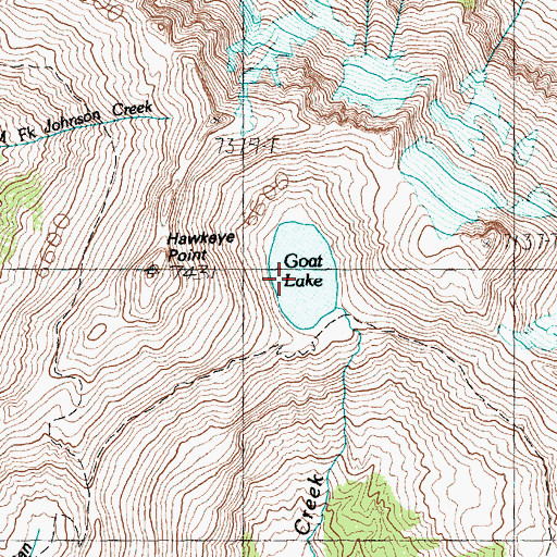 Topographic Map of Goat Lake, WA