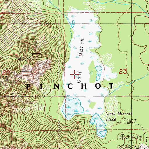 Topographic Map of Goat Marsh, WA