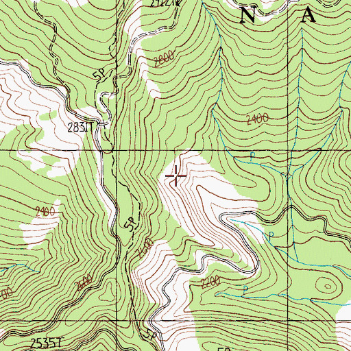 Topographic Map of Goat Point Trail, WA