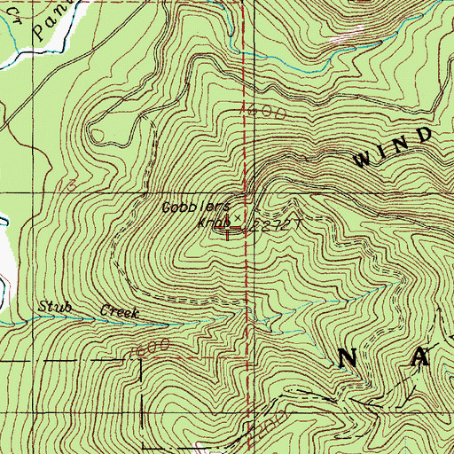 Topographic Map of Gobblers Knob, WA