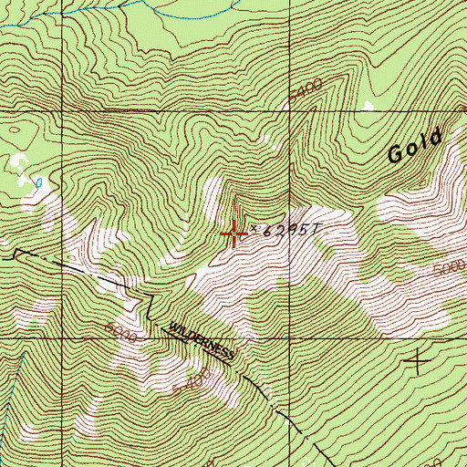 Topographic Map of Gold Hill, WA