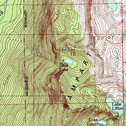 Topographic Map of Gold Lake, WA