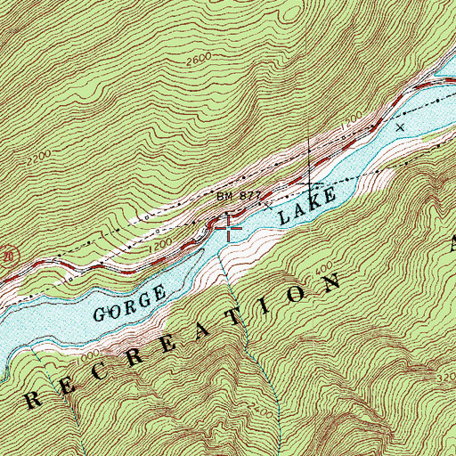 Topographic Map of Gorge Lake, WA