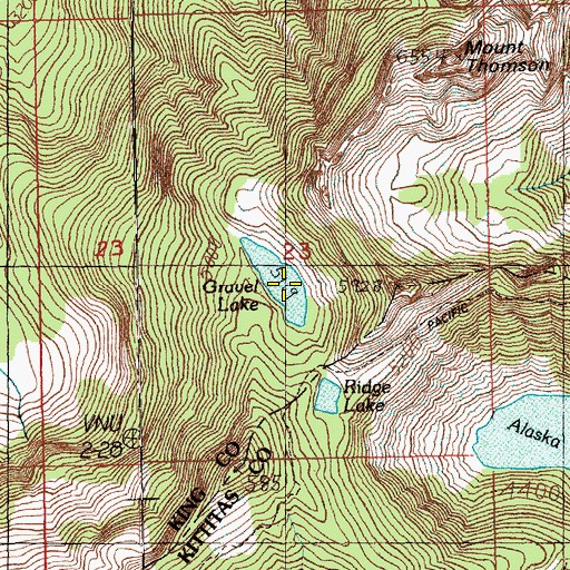 Topographic Map of Gravel Lake, WA