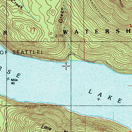 Topographic Map of Green Point Creek, WA