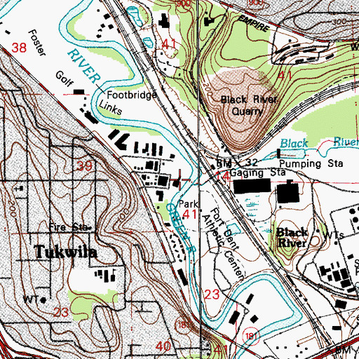 Topographic Map of Green River, WA
