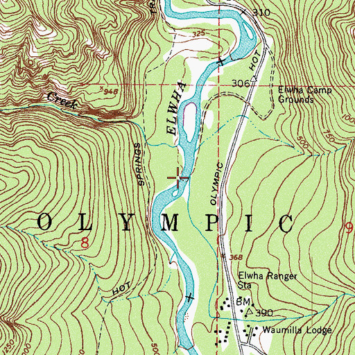 Topographic Map of Griff Creek, WA