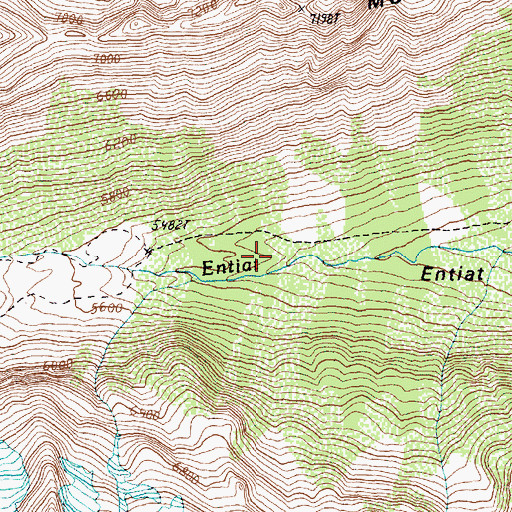Topographic Map of Grou Camp (historical), WA