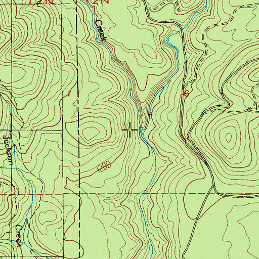 Topographic Map of Hagen Creek, WA