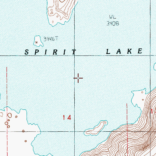 Topographic Map of Harmony Falls Landing (historical), WA