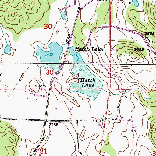 Topographic Map of Hatch Lake, WA