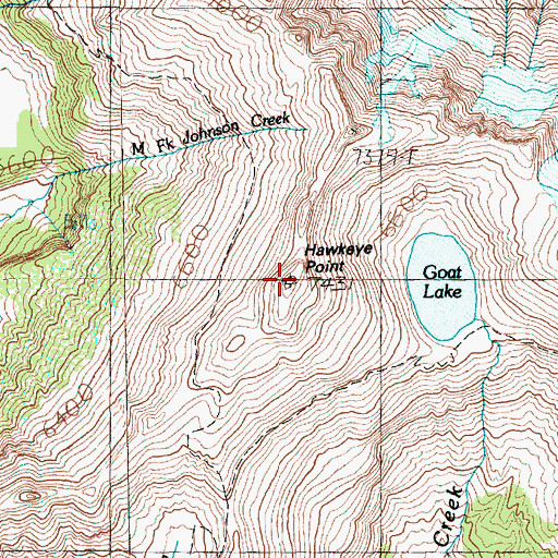 Topographic Map of Hawkeye Point, WA