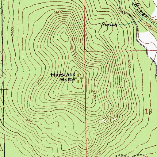 Topographic Map of Haystack Butte, WA