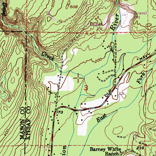 Topographic Map of Hazel Creek, WA