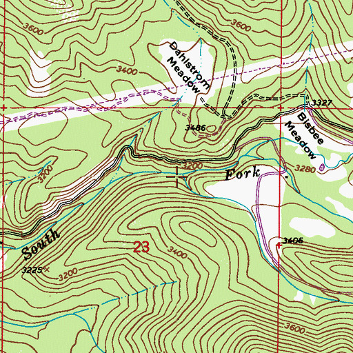 Topographic Map of Healey Creek, WA