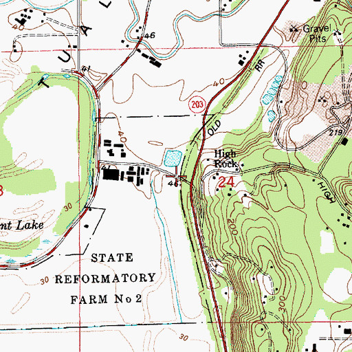 Topographic Map of High Rock, WA