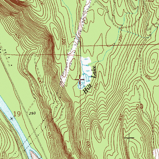 Topographic Map of Hilt Lake, WA