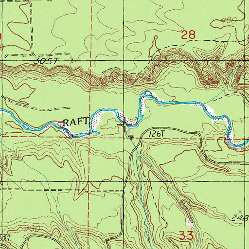 Topographic Map of Hoh Creek, WA