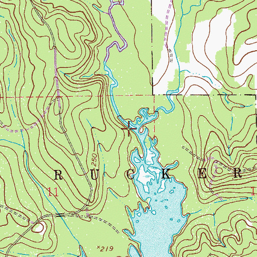 Topographic Map of Little Claybank Creek, AL
