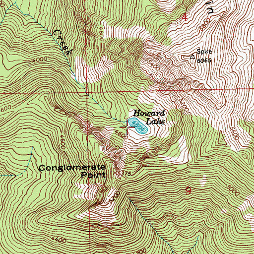 Topographic Map of Howard Lake, WA