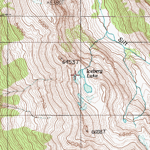 Topographic Map of Iceberg Lake, WA