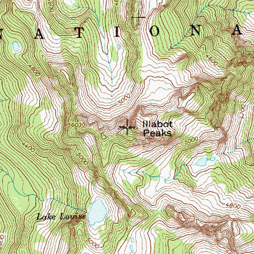 Topographic Map of Illabot Peaks, WA