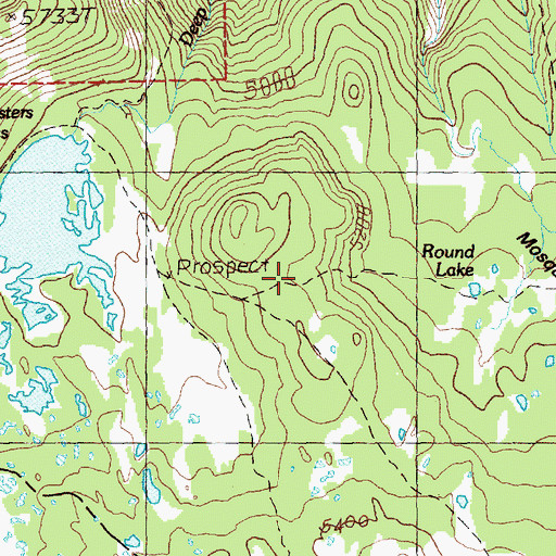 Topographic Map of Indian Creek Trail, WA