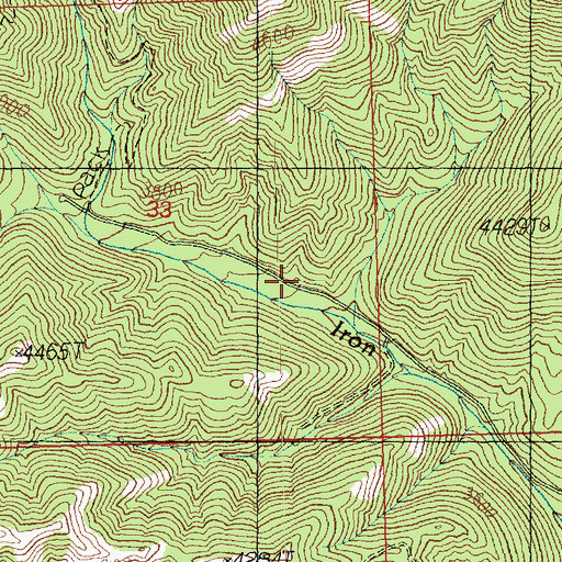 Topographic Map of Iron Bear Creek Trail, WA