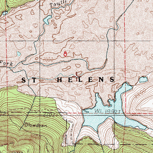 Topographic Map of Jackson Creek, WA