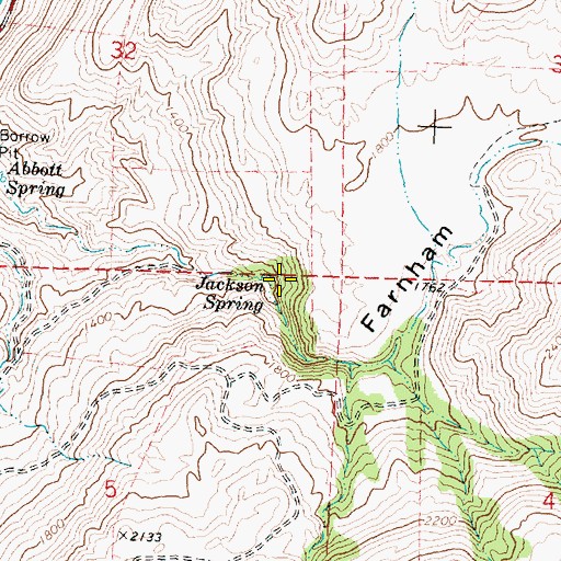 Topographic Map of Jackson Spring, WA