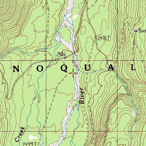 Topographic Map of Jim Creek, WA
