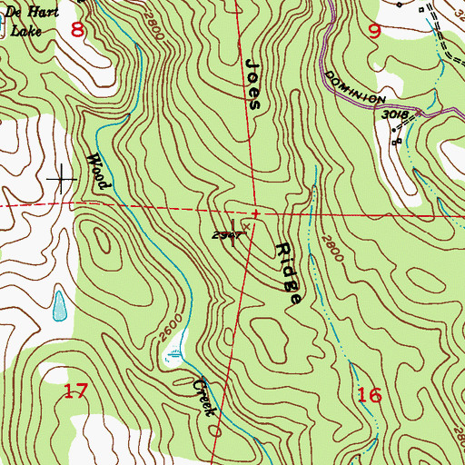 Topographic Map of Joes Ridge, WA