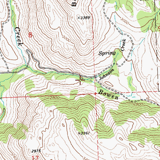 Topographic Map of Johnson Creek, WA