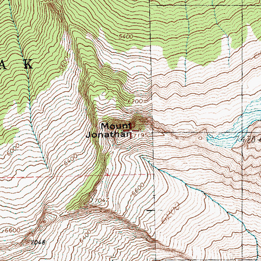 Topographic Map of Mount Jonathan, WA