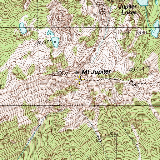 Topographic Map of Mount Jupiter, WA