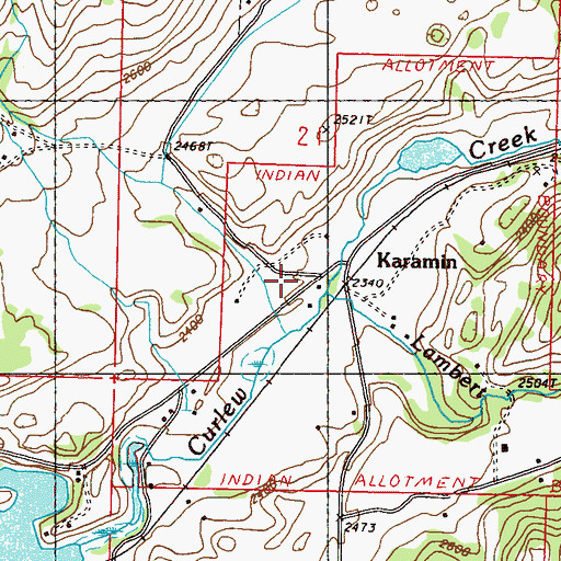 Topographic Map of Karamin, WA