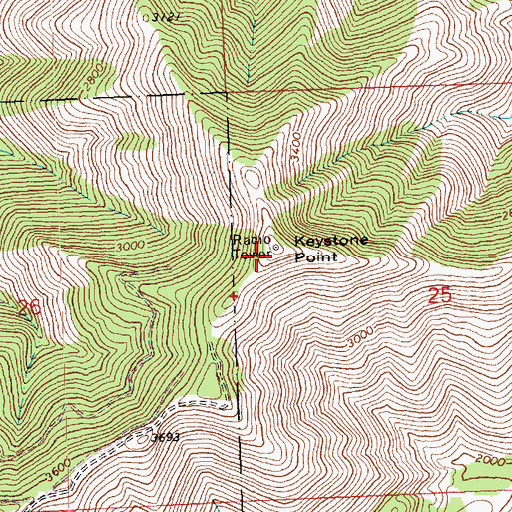 Topographic Map of Keystone Point, WA