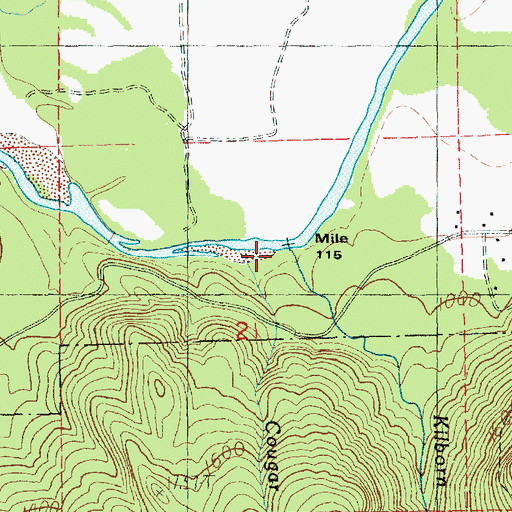 Topographic Map of Kilborn Creek, WA