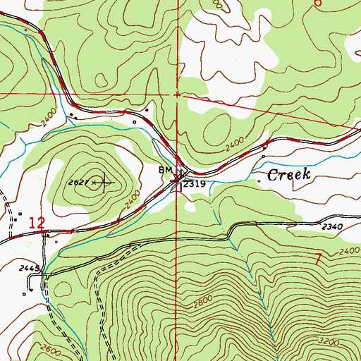 Topographic Map of Klein Creek, WA