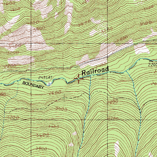 Topographic Map of Klone Creek, WA
