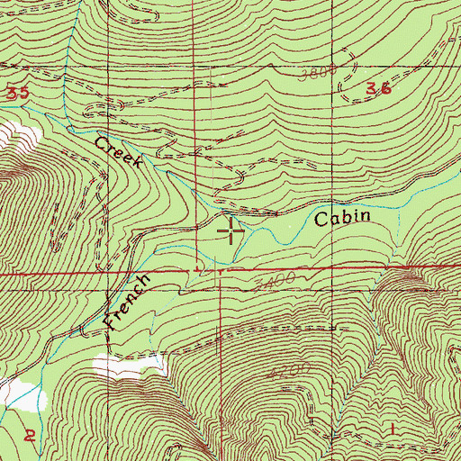 Topographic Map of Knox Creek, WA