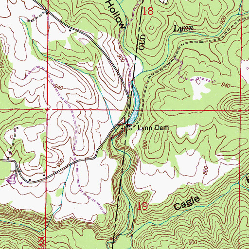 Topographic Map of Lynn Dam, AL