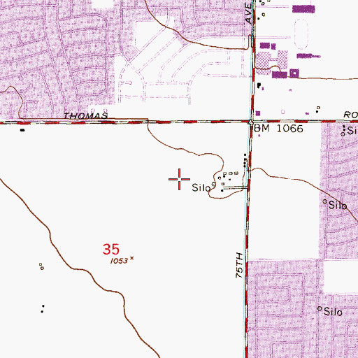 Topographic Map of Westridge Mall, AZ