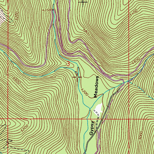 Topographic Map of Leola Creek, WA